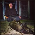 Client with a young wildboar