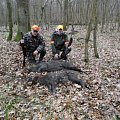 Father & son successful  on a driven hunt