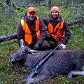 Happy moment; Jesper's first moose ever. From the first drive of our moose season.